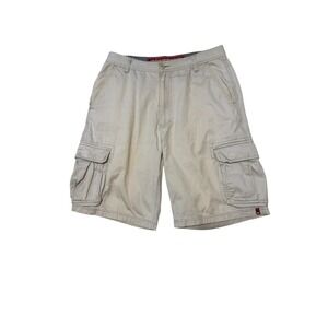 Men's Echo Unlimited Khaki Edison Cargo Shorts Sz 32. 32" X 10.5"‎